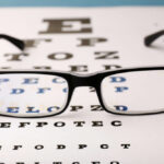 Eye exam chart with Glasses